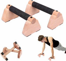 Wooden Parallettes Bars for Calisthenics - Handstand Push up Bars for Training