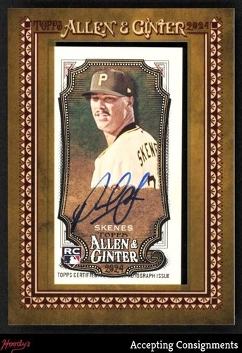 2024 Topps Allen and Ginter Framed Mini Paul Skenes RC ROOKIE ON CARD AUTO