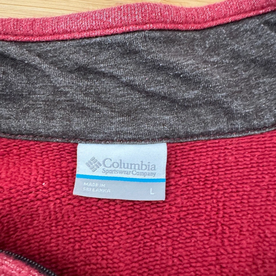 Pullover Columbia Para Hombres Great Hart Mountain III Media Cremallera Borgoña Rojo Brezo L Foto 3 de 4