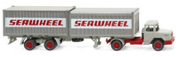 Wiking 052402 Magirus Deutz Eckhauber Containersattelzug Seawheel, H0 1:87 Neu