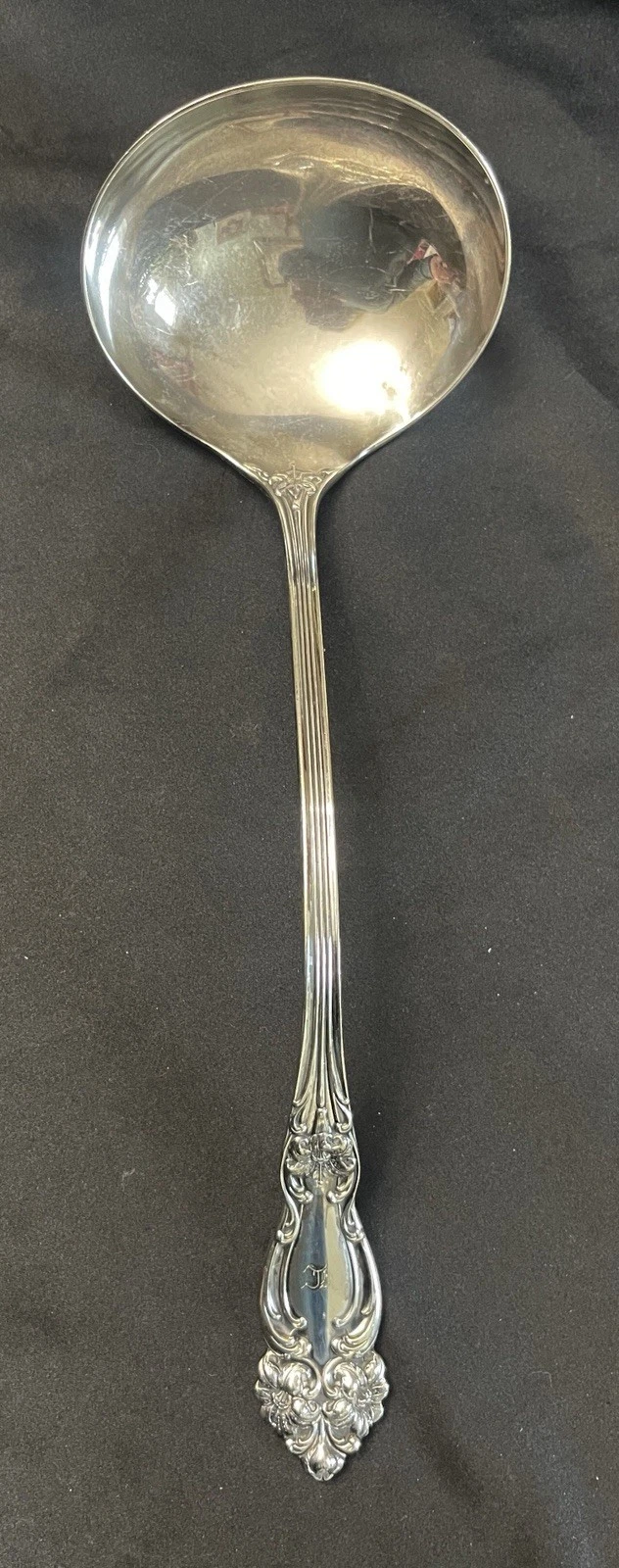 TIGER LILY 12 “ Long Soup Punch Ladle Reed & Barton Silverplate