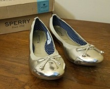 Girl's SZ US 5 M Sperry TOP-SIDER Elise CHAMPAGNE Girls Ballet Flats Shoes