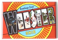 Greetings from Wooster Ohio FRIDGE MAGNET travel souvenir "style A"