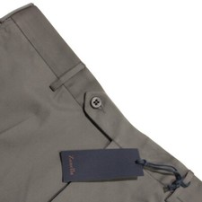 Zanella NWT Chinos / Casual Pants Size 35 US Parker In Solid Gray Cotton Blend