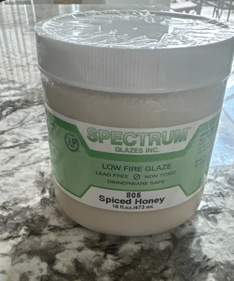 Vajilla Spectrum Spiced Honey (805) con esmalte bajo al fuego segura 16 OZ nueva sellada Foto 2 de 3
