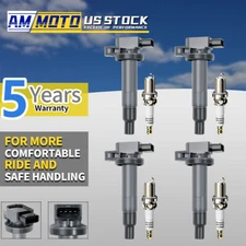 OEM 4X Ignition Coil + Spark Plug For 2004 2005 2006 Scion XA XB L4 1.5L UF316