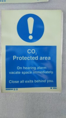 CO2 PROTECTED AREA IMO SIGN (5876) LOT OF 9