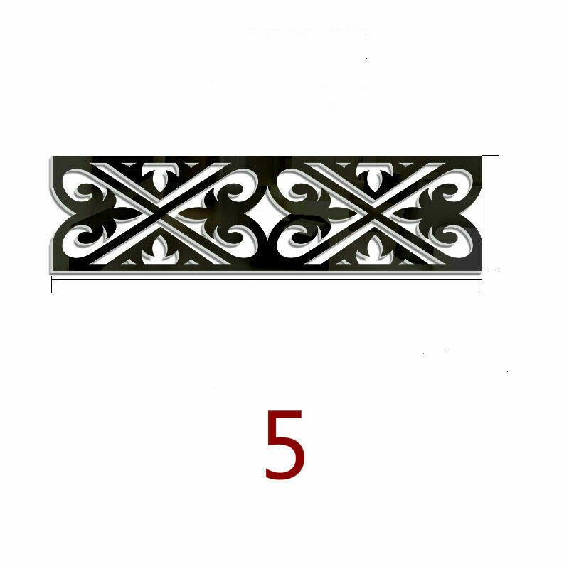 Acrylic Mirror Self Adhesive Wall Skirting Border DIY Stickers Decor
