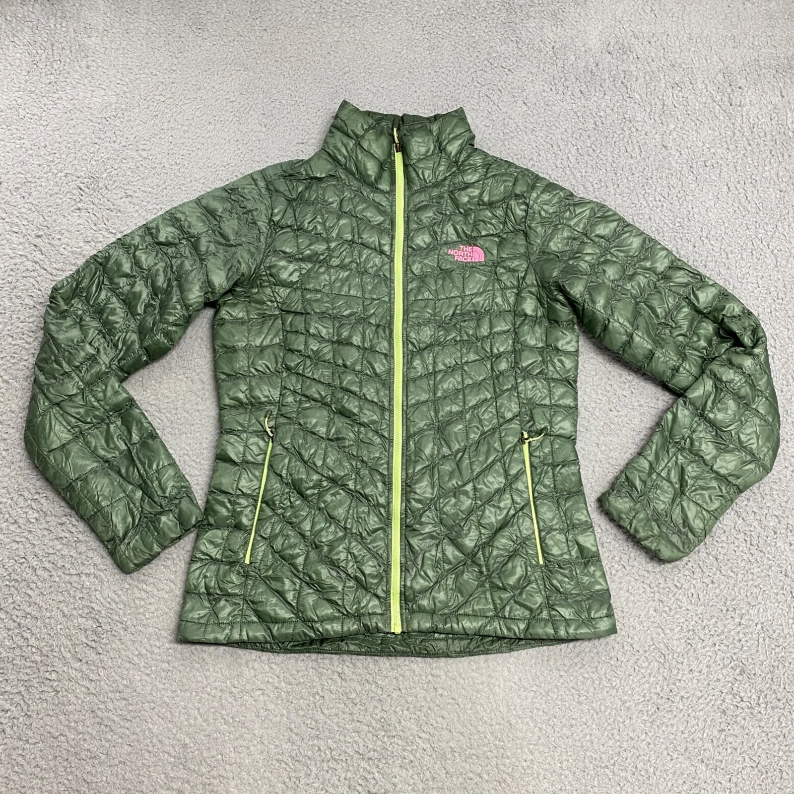 north-face puffer thermoball casual outdoors zip jacket