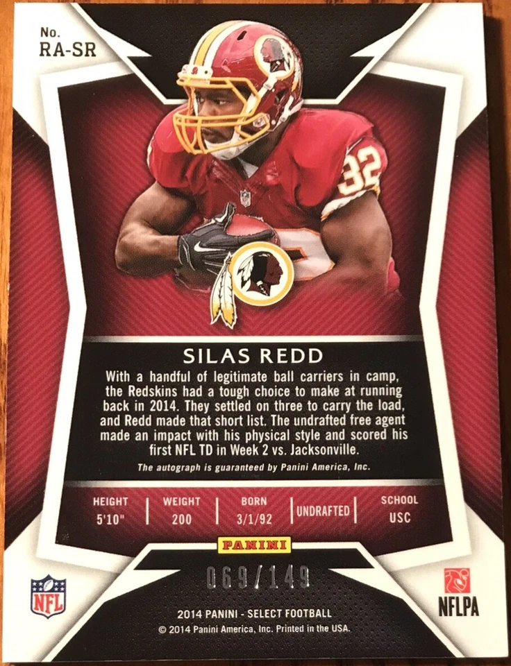 2014 Select Rookie Autographs Prizm Silas Redd RA-SR #’d 069/149 - Image 2 of 2