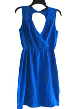 Nell Womens Chiffon Sleeveless Surplice Double Wrap Dress Size XS