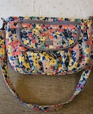 NWOT ''LUG'' MAMBO  (WILD FLOWER) Travel Crossbody Purse RFID