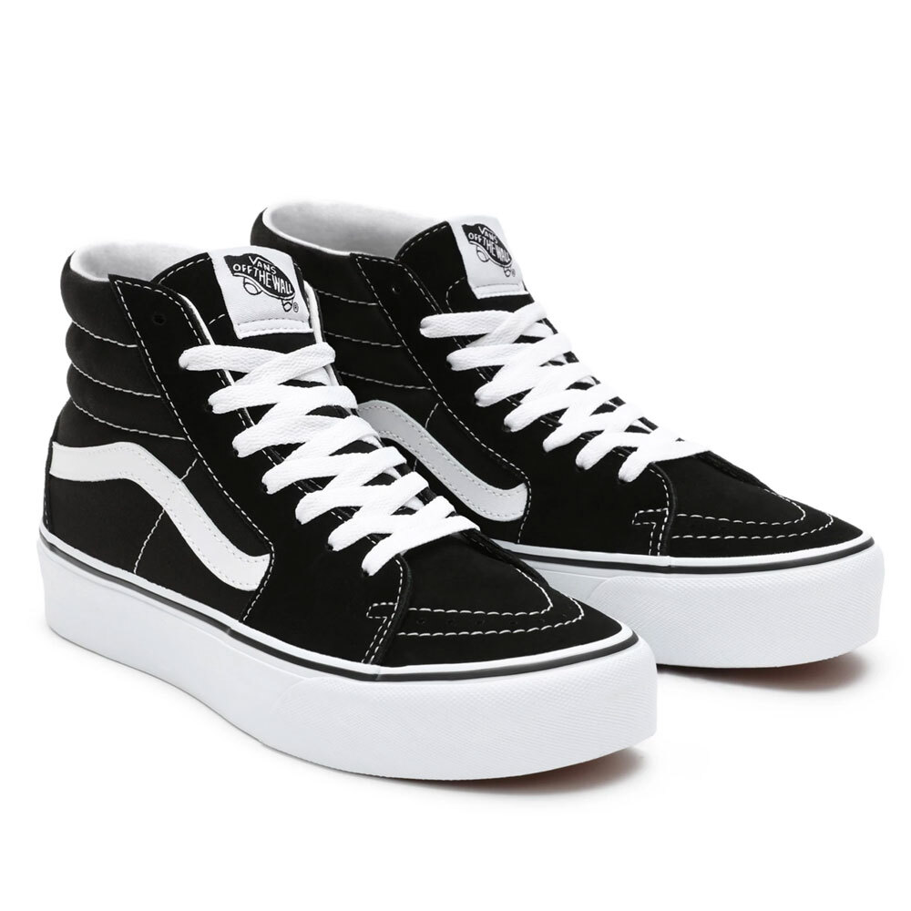 Vans Sk8-Hi Platform 2.0 Damen-Plateau-Sneaker High Top Leder Schuhe Schwarz