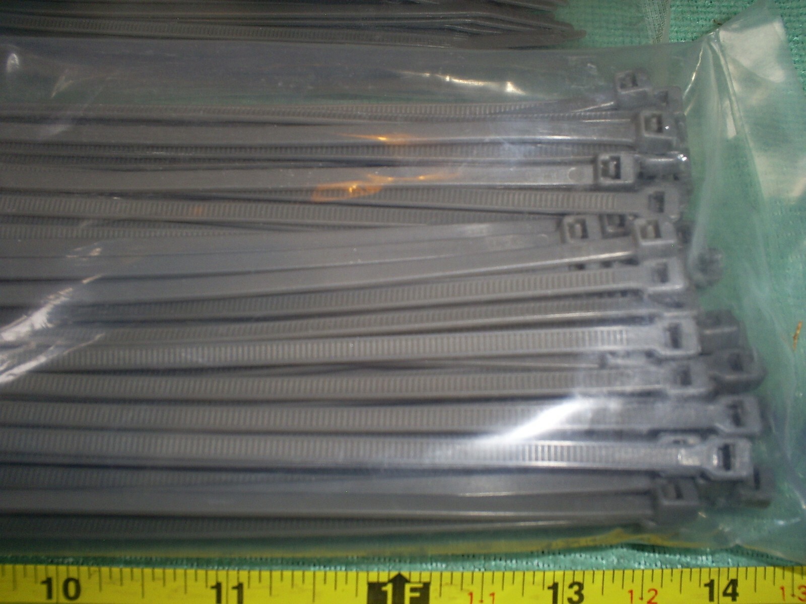 CABLE TIES, ZIP TIES, GREY 12" LONG 200 PIECES GOOD FOR WHEEL TRIMS ETC