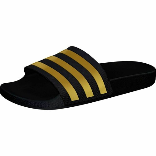 [EG1758] Adidas ADILETTE AQUA Unisex Slide Beach Slippers Black/Gold *NEW*  | eBay