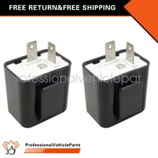 2 x Adjustable LED Flasher Relay Turn Signal Blinker Light for Motorcycle 2Pin