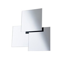 Set of 3 Self Adhesive Square Mirror Set -Easy to Install, Strong, Sleek, Modern