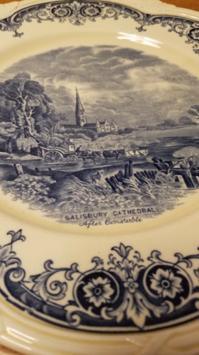 GRINDLEY ENGLAND DINNER PLATE SCENES AFTER CONSTABLE SALISBURY CATHEDRAL - Picture 2 of 5
