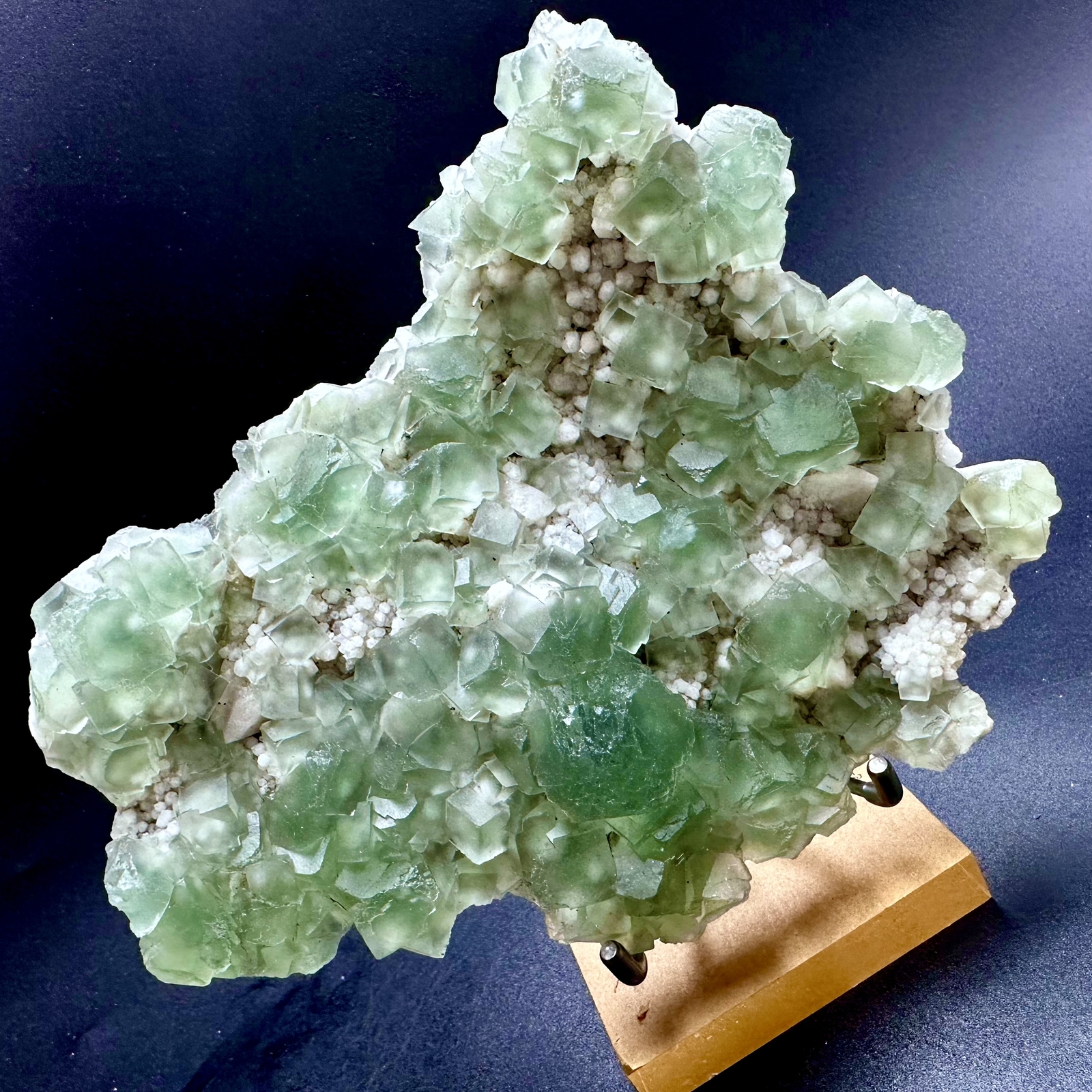 2.5LB Natural rare cubic green fluorite  crystal mineral specimen/China