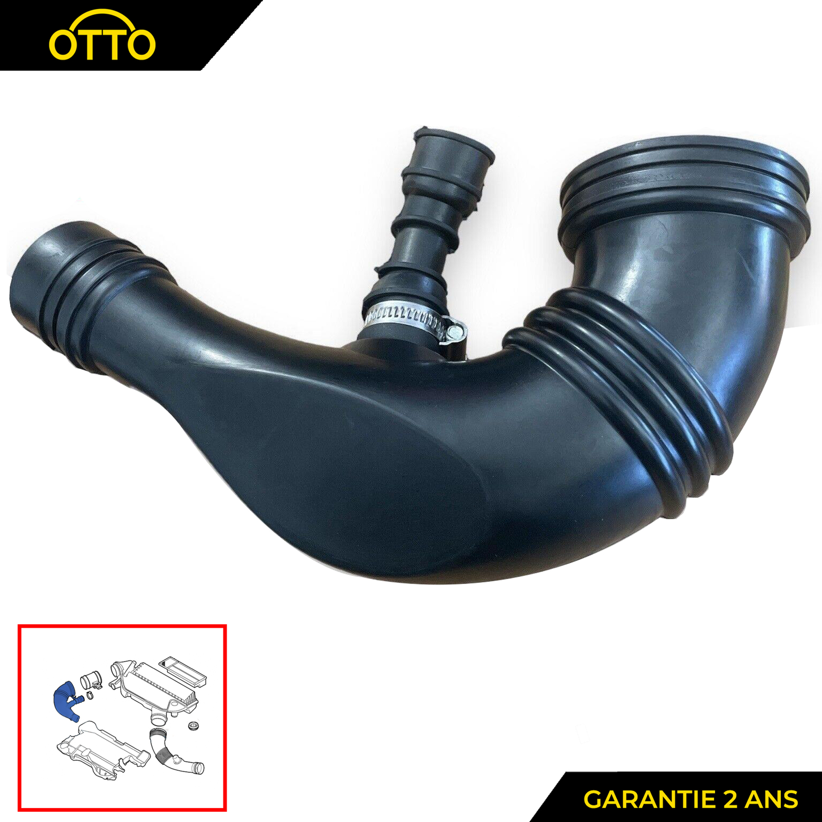 Tuyau admission air Lancia Ypsilon 1.3 Multijet durite de rechange OEM 51897510 en caoutchouc