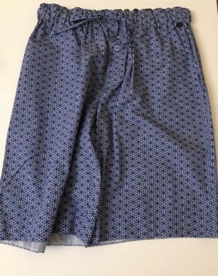 HANRO MENS COTTON Harvey Tile Graphic Flower Print Lounge Short NWT 5685 Blue XL