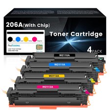 With Chip 206A W2110A Toner Compatible with HP LaserJet MFP M282nw M283fdw M255