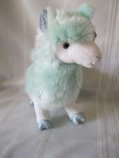 New FAO Schwarz Sparklers Toy Green Glitter Plush - 12" Llama