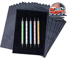 200 Sheets Carbon Paper Black Graphite Paper Transfer Tracing Paper and 5 Piece