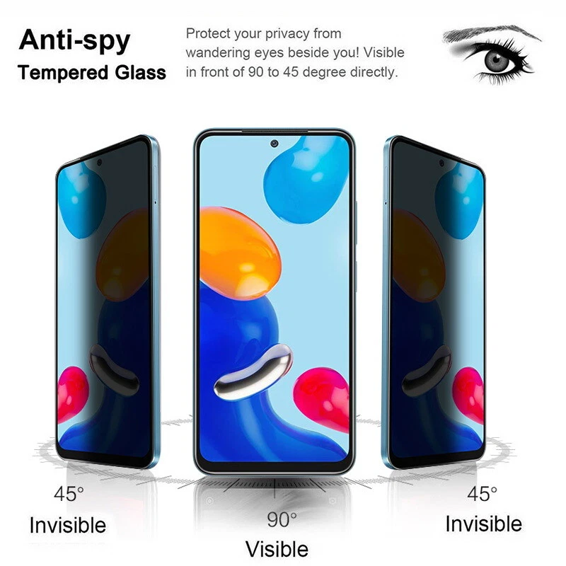 Privacy Anti Spy Tempered Glass For Xiaomi Redmi Note 11 10 Pro 10S 11S Mi 10T - Image 4 of 4