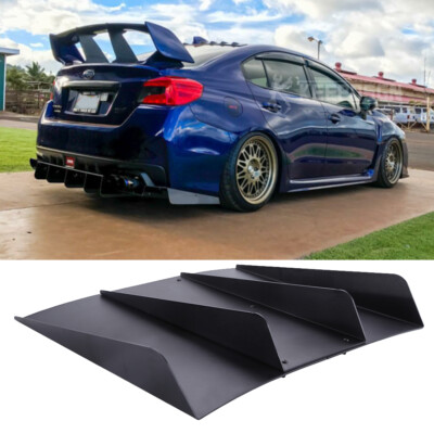 For Subaru WRX STI Rear Diffuser 4 Fin Splitter Bumper Chin Spoiler Lip