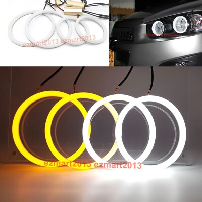 Switchback LED halo ring for Chevy AVEO Sonic T300 11-14 headlight DRL angel eye