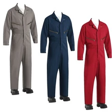 NEW Red Kap Men's Zip-Front Cotton Coveralls Industrial Work Uniform CC18
