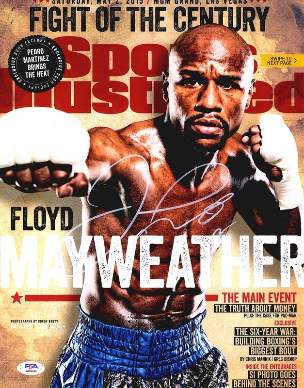 Floyd Mayweather Jr. Signed Autographed SI Cover 11x14 inch Photo + PSA/DNA COA