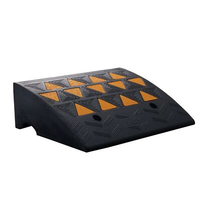 Commercial Grade 6'' Curb Ramp 15T 14.6x19.3'' Rubber Driveway Ramp