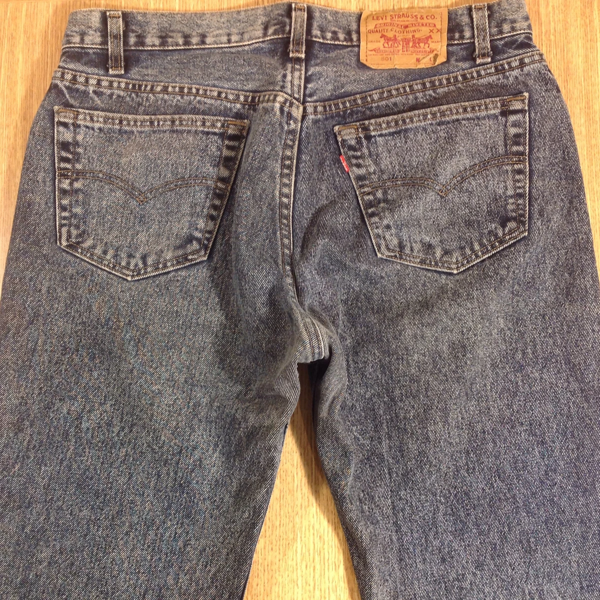 LEVI S 501 Vintage 501 0165 Jeans STRAIGHT FIT 34x34 Acid Washed MINT 121517