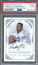 2022 Onyx Vintage AUTOGRAPH Black Ink 5/5 RANDALL CUNNINGHAM Eagles PSA 9 MINT