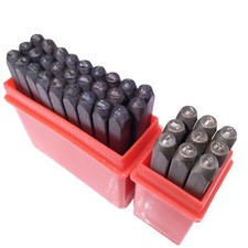 US Stock 36pcs 5/64" 2mm Letter  Number Stamp Punch Set Hardened Steel Metal