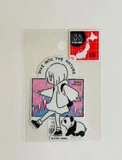 B-Side Label  Tokyo Ueno Store Limited Sticker Girl Taking a Walk with Panda