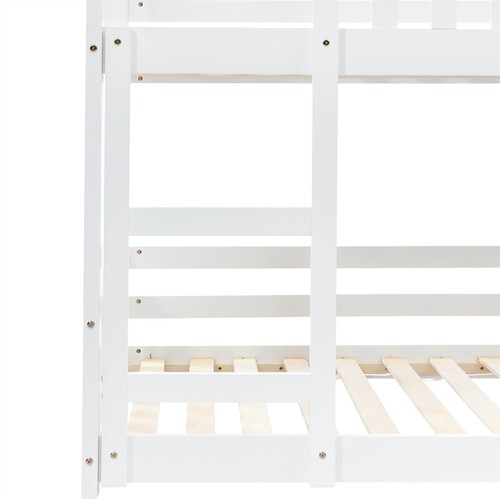 Double Bunk Beds 3ft Single Pine Wood Bed Kids Children Wooden Bed Frame White - Picture 9 of 12
