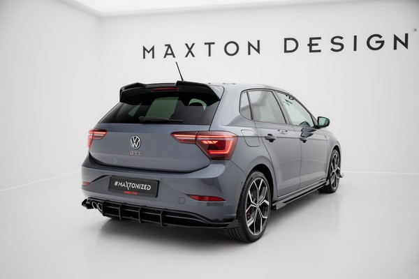 Hintere Seiten Flaps FüR VW Volkswagen Polo GTI Mk6 Facelift Schwarz Hochglanz-image