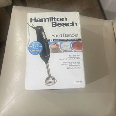 Hamilton Beach 2-Speed Hand Blender Kitchen Multi-Tool # 59759 Open Box