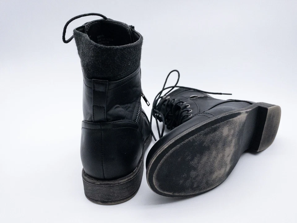 JustFab Bottes À Lacets Pour Femmes Noires Taille 39 EU Art. 7391-98 - Photo 2/4