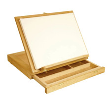 Portable Mini Easel Adjustable Drawing Desk Art Table Storage Drawer Beech Wood