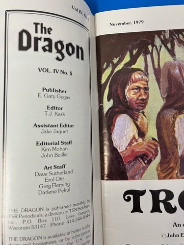 The Dragon Magazine #31 Nov 1979, Dungeon & Dragons, Tactical Studies Rules - Picture 7 of 17