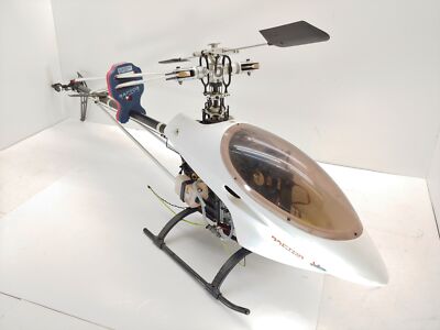 *RARE* THUNDER TIGER RAPTOR V2 Nitro RC Helicopter w/ Hitec Futaba Servos & Gyro
