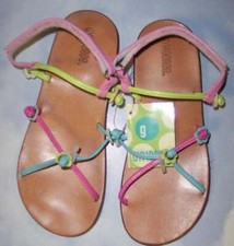 NWT Girls 2 Gymboree RAINBOW SHERBET strapy sandals shoes 2004 vtg summer spring