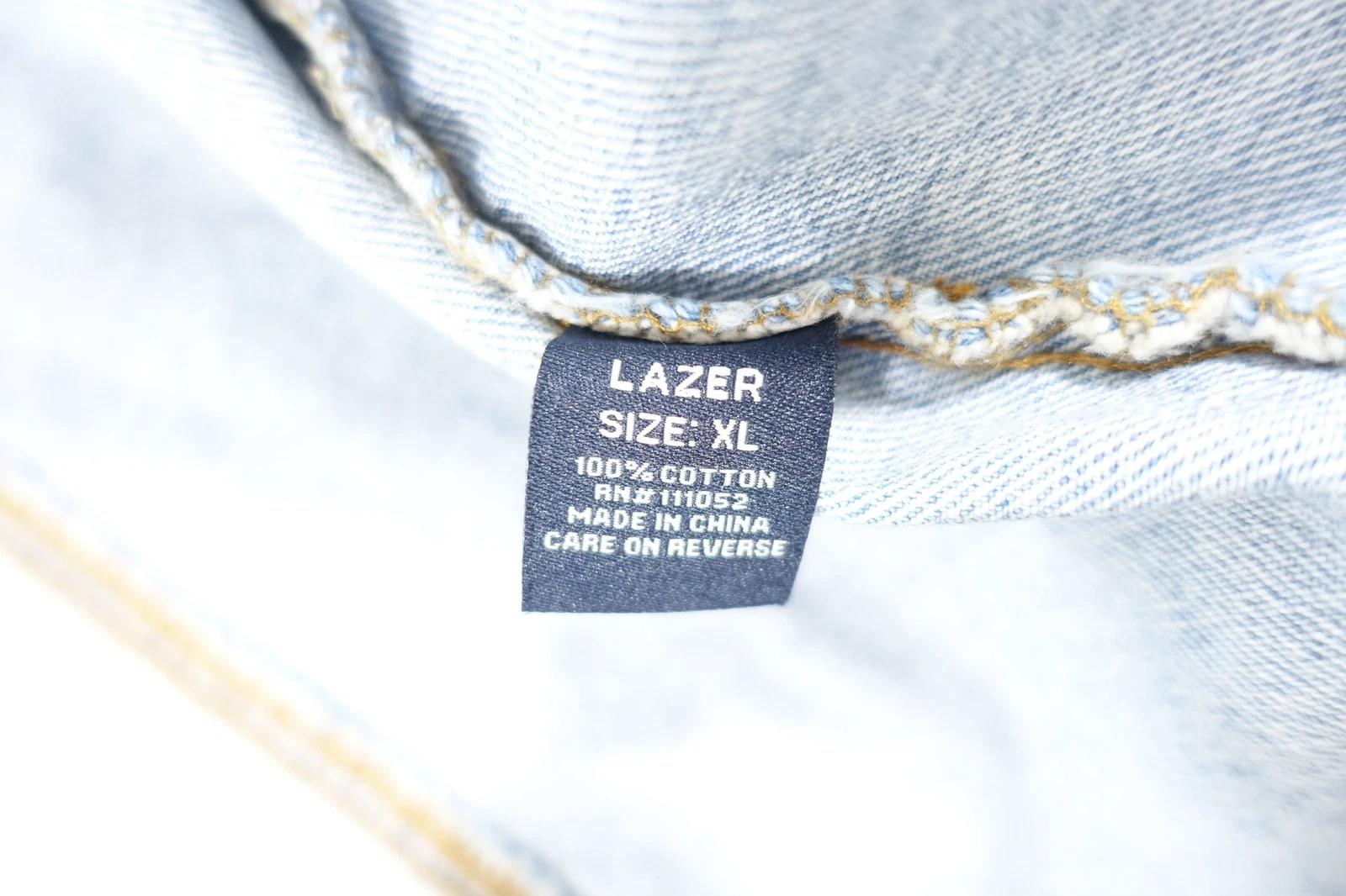 LAZER FADED BLEACHED BLUE XL TRUCKER DENIM JEAN JEANS JACKET MENS NWT NEW - product detail image 8