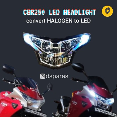 HONDA CBR250R LED HEADLIGHT Convert Halogen To LED - New Product