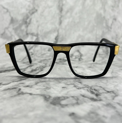 Borbonese BO786 410 Eyeglasses Frames Acetate Black Gold Square