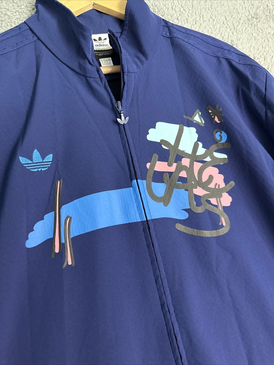 Adidas Helas Jacket Men's Extra Large Blue Skateboard Full